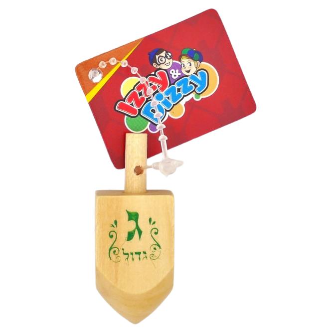 1 WOODEN SEVIVON DREIDEL – TRADITIONAL CHANUKKAH TOY