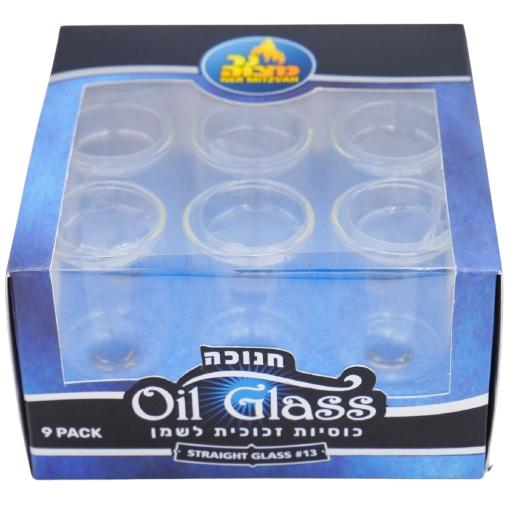 9 GLASS OIL CUPS D 3 CM X H 4 CM #13 CHANUKKAH MENORAH ACCESSORY