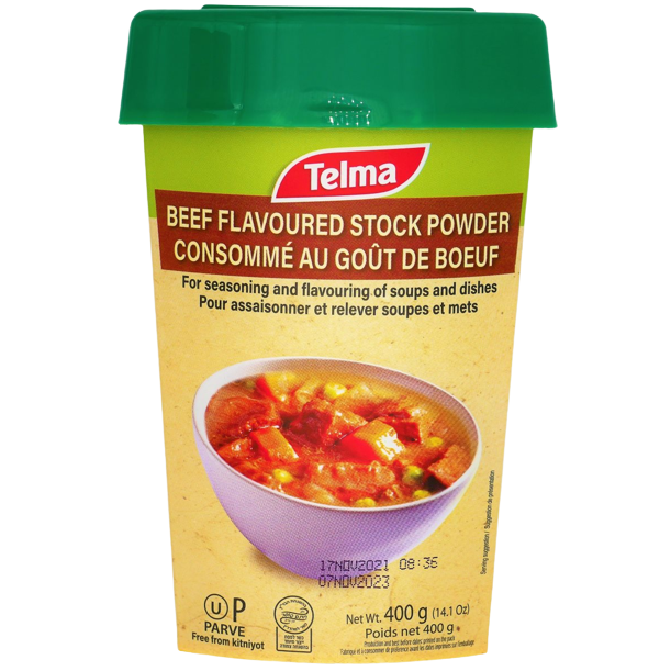 KOSHER BEEF FLAVOURED STOCK POWDER PARVE KLP 400 GR.