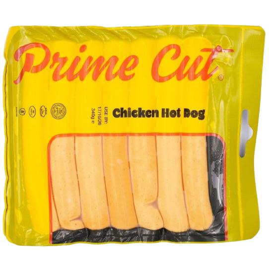 GLATT KOSHER CHICKEN HOT DOG PRIME CUT 340 GR.