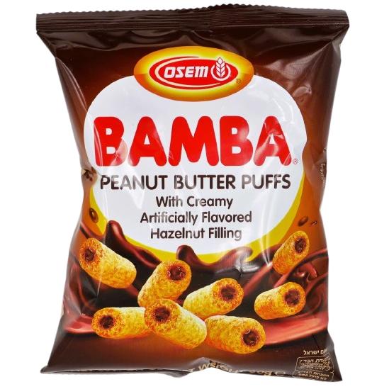 KOSHER BAMBA WITH HAZELNUT CREAM FILLING 60 GR.