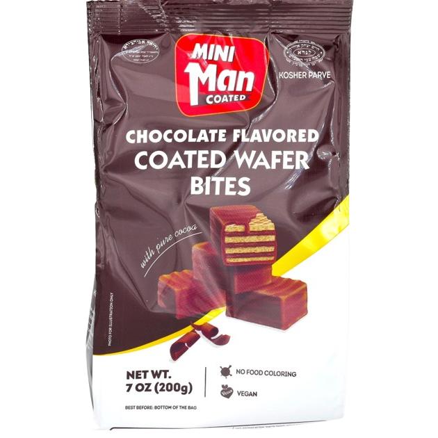 KOSHER CHOCOLATE COATED WAFER BITES MAN 200 GR.