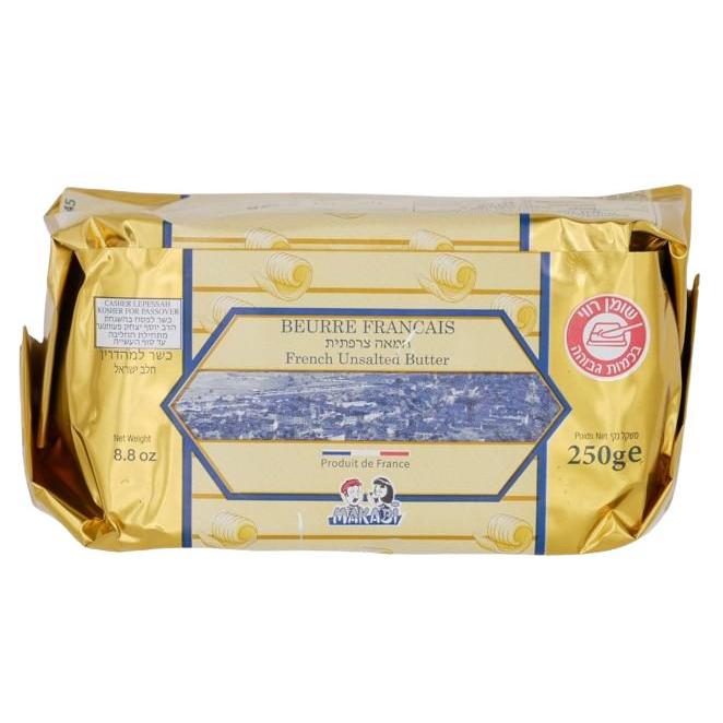 KOSHER FRENCH UNSALTED BUTTER MK 250 GR.