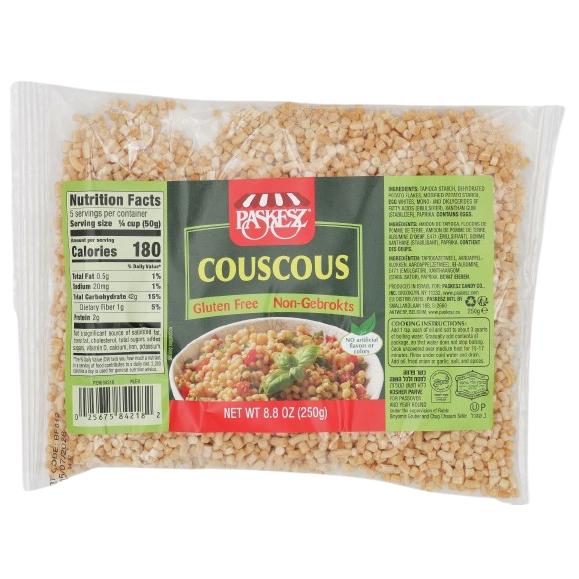 KOSHER GLUTEN FREE COUSCOUS PASKESZ KLP 250 GR.
