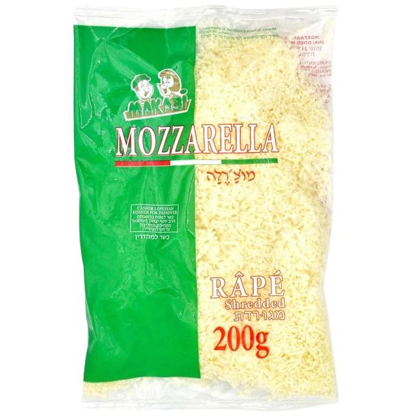 KOSHER GRATED MOZZARELLA CHEESE MK 200 GR.