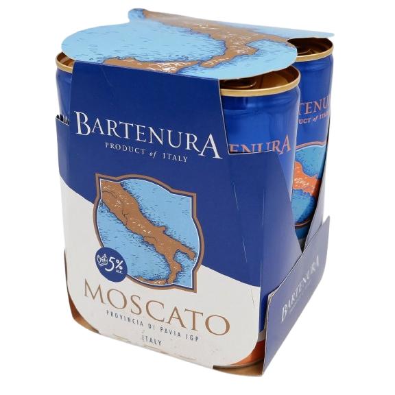 KOSHER MOSCATO D'ASTI BARTENURA 4 CANS OF 250 ML White Sparkling Wine