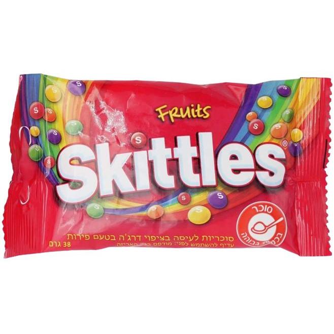 KOSHER SKITTLES FRUITS 38 GR.