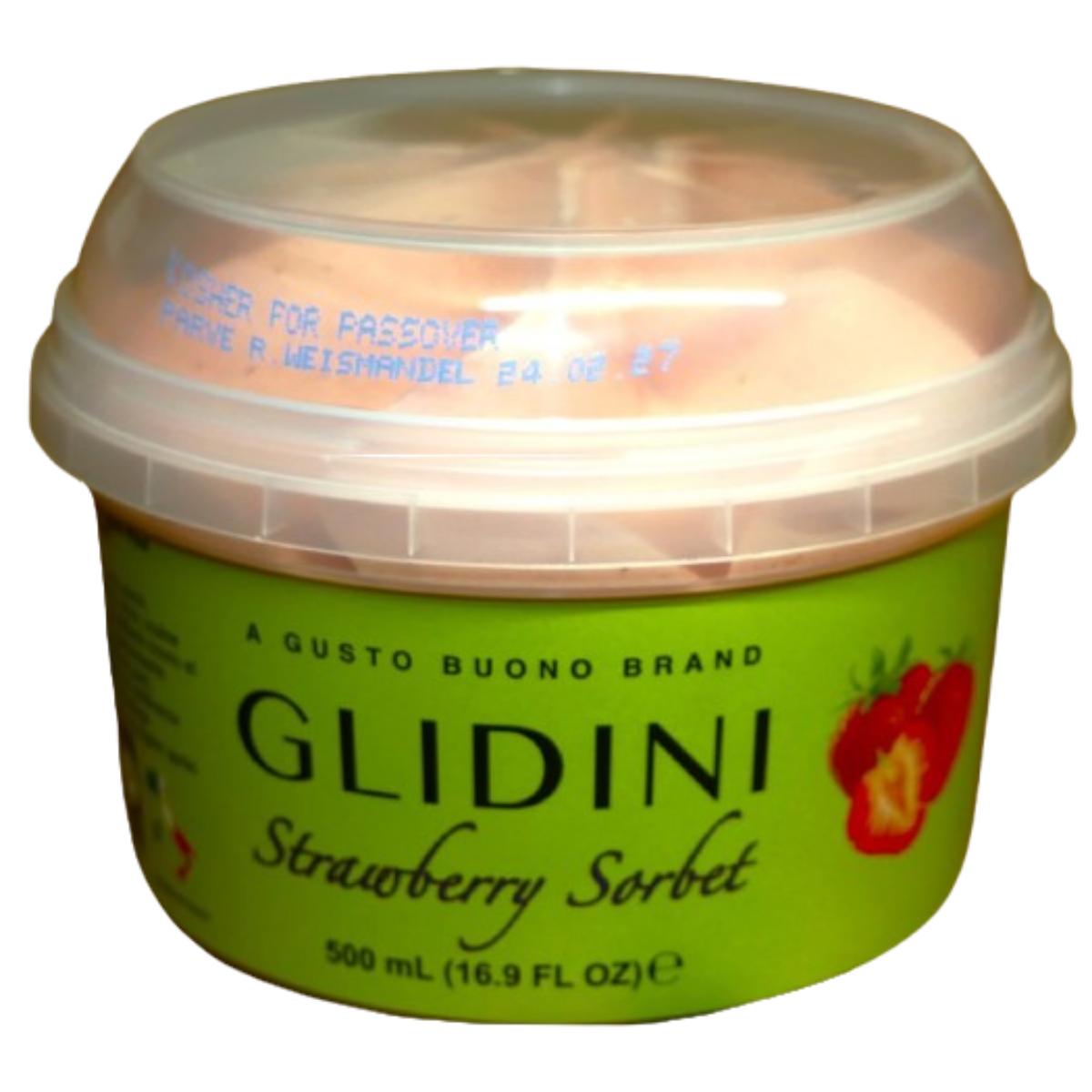 KOSHER STRAWBERRY SORBET PARVE GB 500 ML.