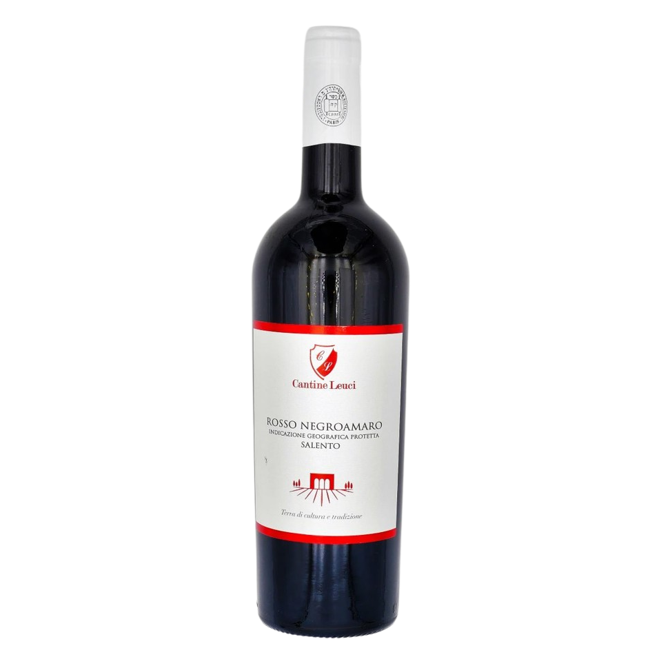 NEGROAMARO LEUCI 750 ML. Kosher Red Wine From Italy
