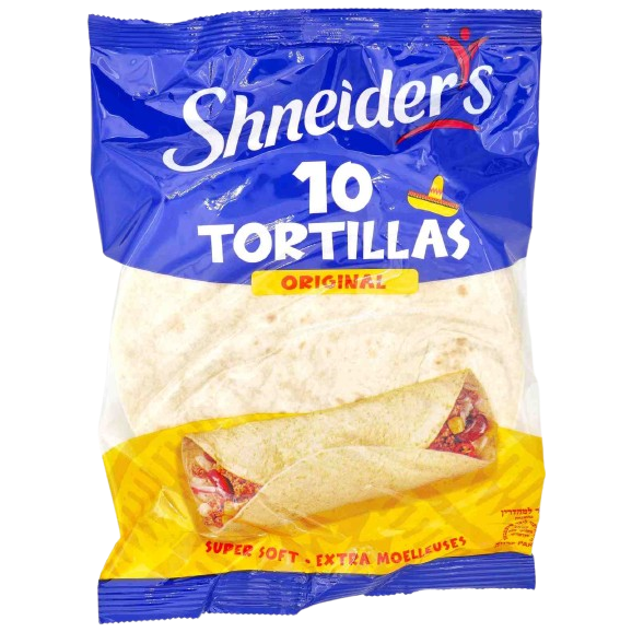 10 MINI KOSHER TORTILLA WRAPS 13 cm 250 GR.