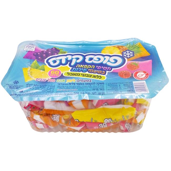 KOSHER ICES POPS LEMON PINEAPPLE BLUEBERRY GRAPES 60 UNIT 1.6 KG