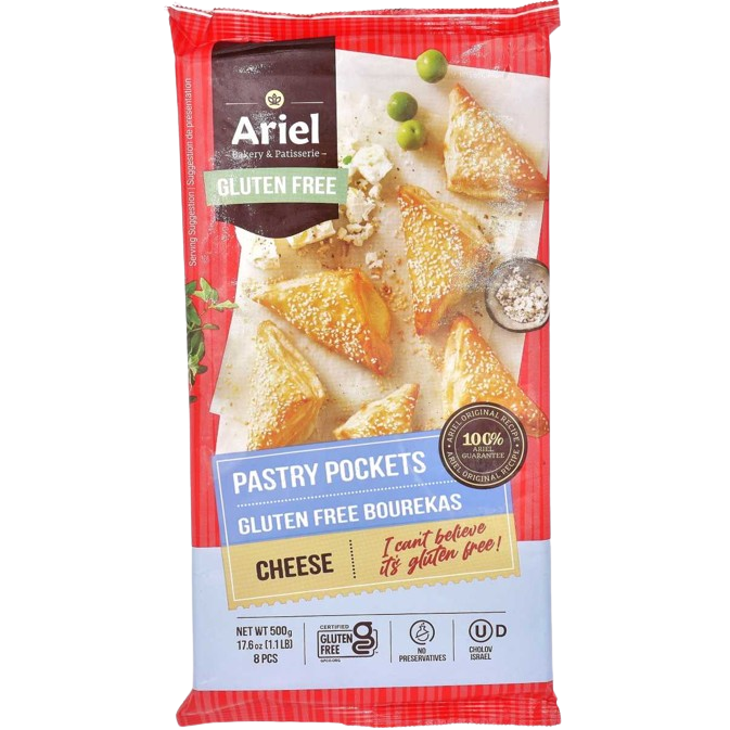 KOSHER GLUTEN FREE PASTRY POCKETS WITH CHEESE 500 GR.