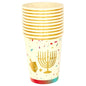 10 PAPER CUPS HANUKA SAMEACH DESIGN – FESTIVE CHANUKA PARTY TABLEWARE