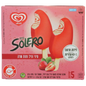 KOSHER ICE CREAM ALGIDA SOLERO X 5 STRAWBERRY & VANILLA 295 GR.