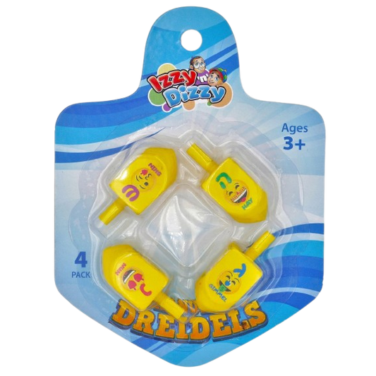 4 EMOJI DREIDELS – FUN CHANUKKAH SPINNING TOYS
