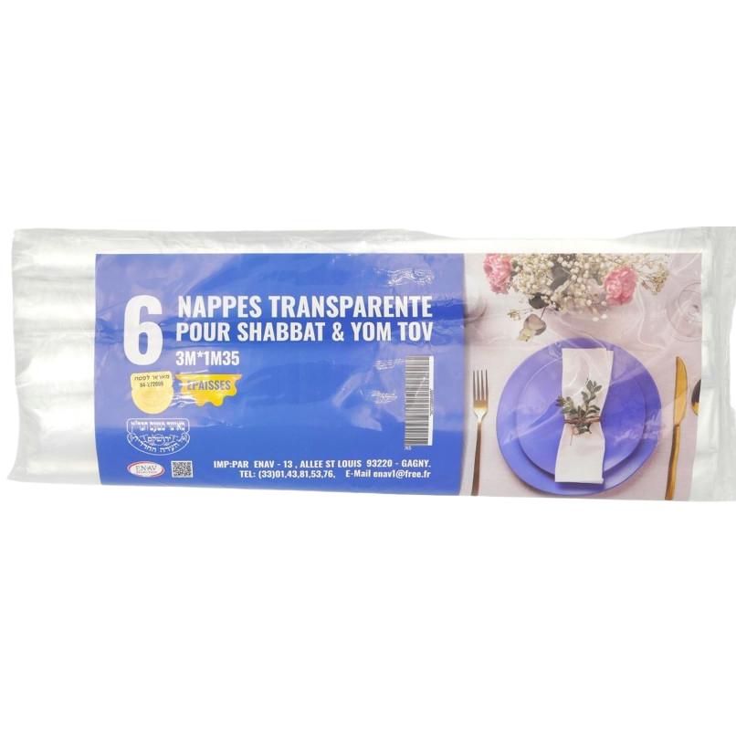 6 PLASTIC TABLE CLOTHS THICK ENAV  135 X 300 CM.