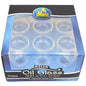 9 GLASS OIL CUPS D 2 CM X H 3 CM – CHANUKKAH MENORAH ACCESSORY