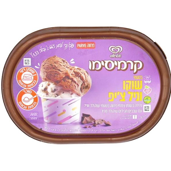 CREMISSIMO KOSHER CHOCOLATE CHIPS AND VANILLA ICE CREAM 