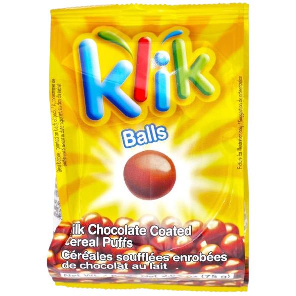 KLIK BALLS KOSHER CHOCOLATE 75 GR.