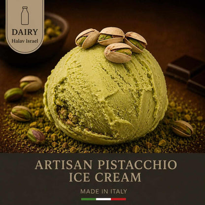 KOSHER ARTISAN DAIRY PISTACCHIO ICE CREAM CHOLOV ISROEL 