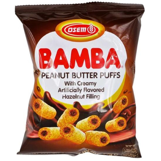 KOSHER BAMBA WITH HAZELNUT CREAM FILLING 60 GR.