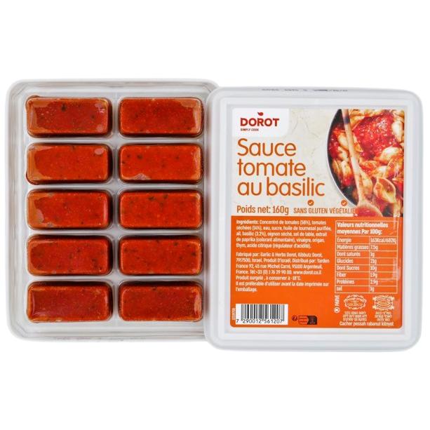 KOSHER BASIL TOMATO SAUCE CUBES DOROT 160 GR. 