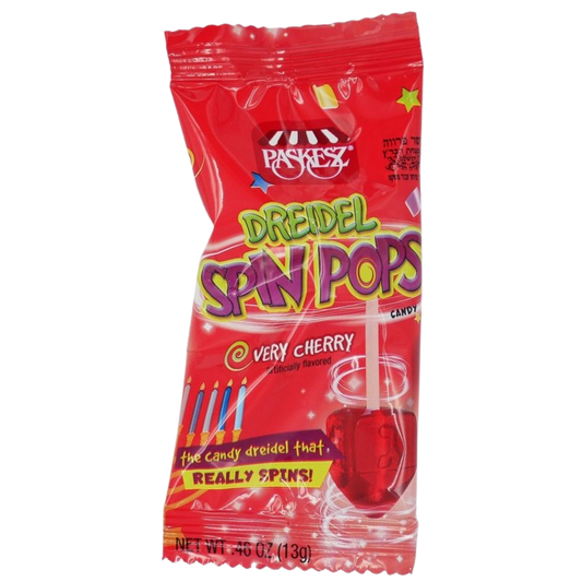 KOSHER CHERRY DREIDEL SPIN POPS PASKESZ 13 GR.