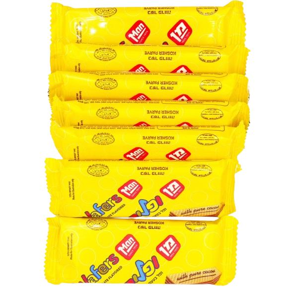 KOSHER  CHOCOLATE WAFERS MAN 7 UNITS  X 25 GR