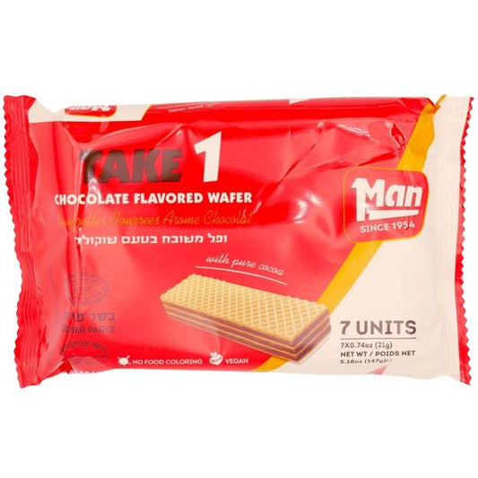 KOSHER CHOCOLATE WAFERS  TAKE 1 MAN 7 UNITS X 21 GR.