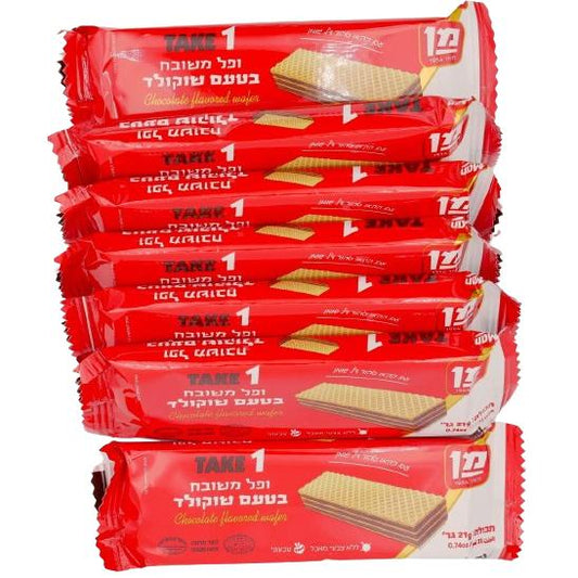 KOSHER CHOCOLATE WAFERS  TAKE 1 MAN 7 UNITS X 21 GR.