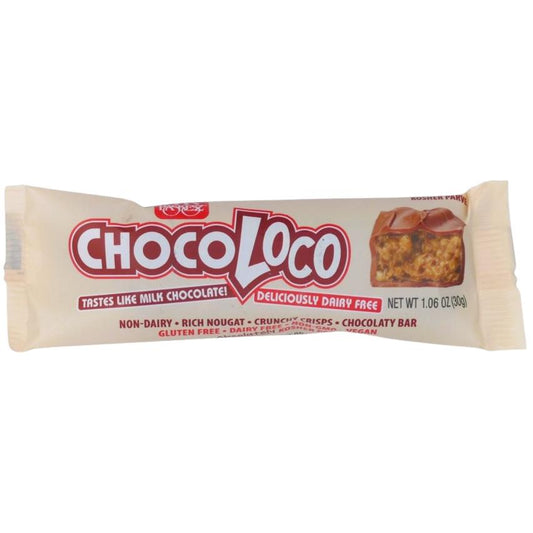KOSHER CHOCO LOCO  DAIRY FREE CHOCOLATE BAR PASKESZ 30 GR.