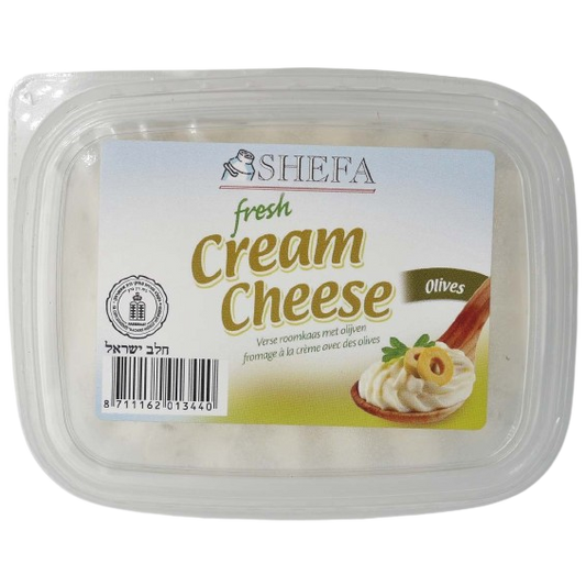 KOSHER CREAM CHEESE SHEFA WITH OLIVES 150 GR.