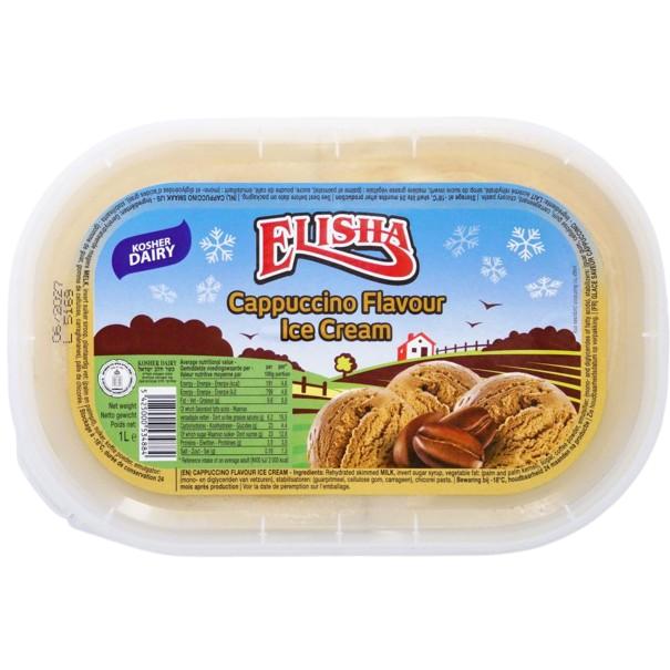 KOSHER DAIRY CAPPUCINO ICE CREAM CHOLOV ISROEL ELISHA 1 LT 