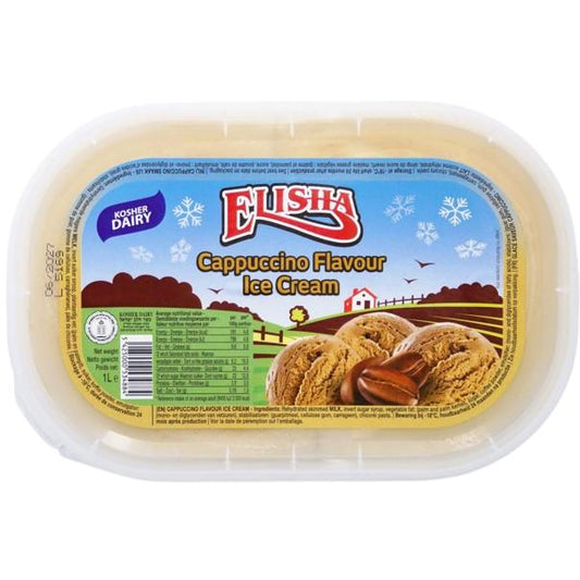 KOSHER DAIRY CAPPUCINO ICE CREAM CHOLOV ISROEL ELISHA 1 LT 