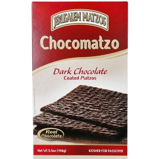 KOSHER DARK CHOCOLATE COATED MATZA JERUSALEM KLP 156 GR.