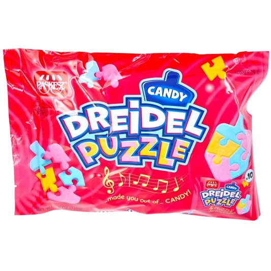 KOSHER DREIDEL PUZZLE CANDY WATCHES 10 X 11 GR. CANDY CHANUKKAH THEME