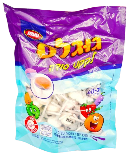 KOSHER FRUIT LOLLIPOPS 40 UNIT TAAMAN KLP 320 GR.