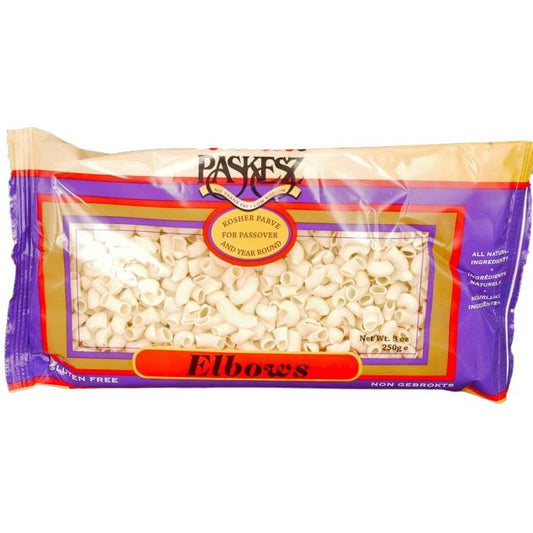 KOSHER GLUTEN FREE ELBOWS PASTA PASKESZ KLP  250 GR.