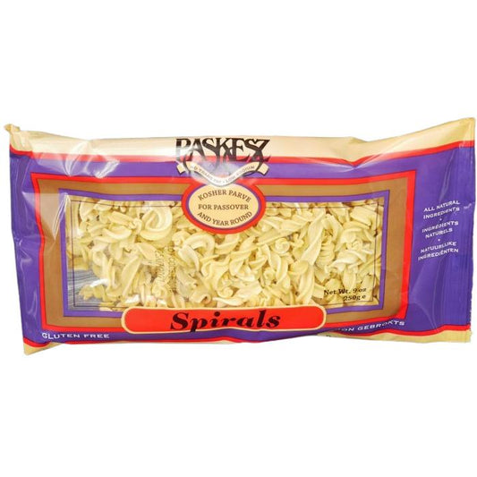 KOSHER GLUTEN FREE FUSILLI PASTA PASKESZ KLP 250 GR.