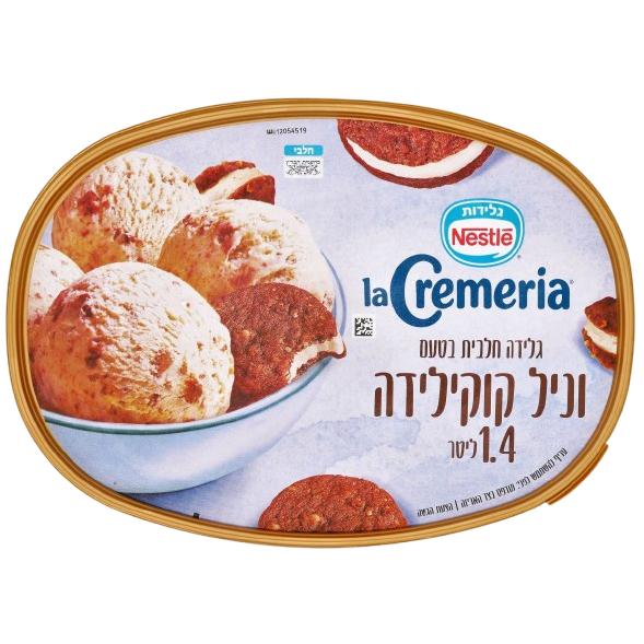 KOSHER  ICE CREAM VANILLA COOKIE NESTLE CREMERIA  1,4 LT