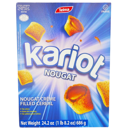 KOSHER KARIOT NOUGAT CREAM FILLED CEREAL 686 GR.