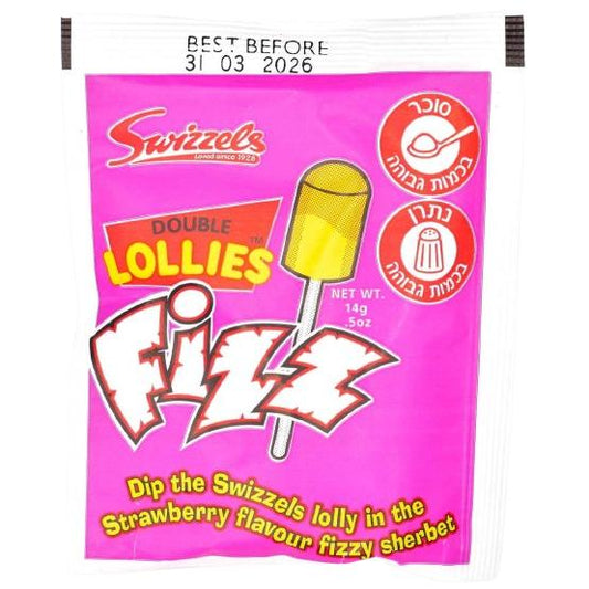 KOSHER LOLLY FIZZ STRAWBERRY 14 GR.