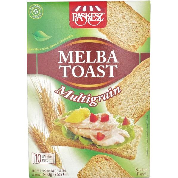 KOSHER MELBA TOAST MULTIGRAIN  PASKESZ (10X20G) 200 GR.