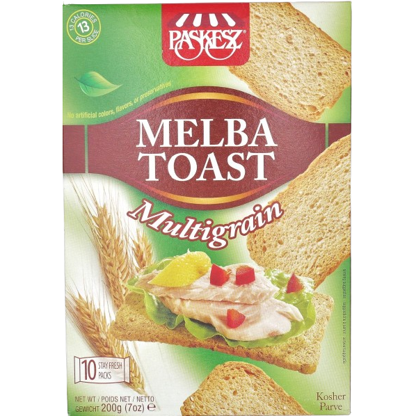 KOSHER MELBA TOAST MULTIGRAIN  PASKESZ (10X20G) 200 GR.