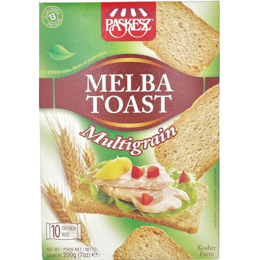 KOSHER MELBA TOAST MULTIGRAIN  PASKESZ (10X20G) 200 GR.