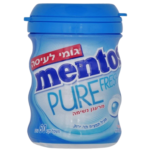 KOSHER MENTOS PURE FRESH SPEARMINT 60 GR.