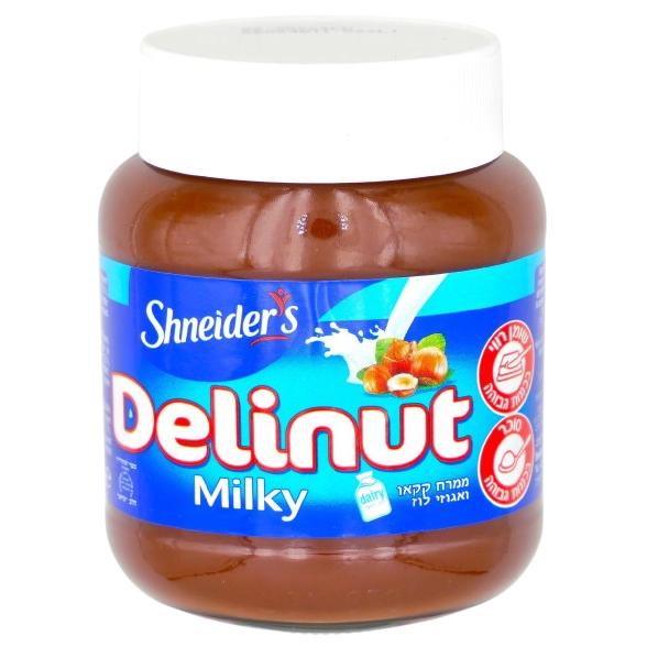 KOSHER MILKY HAZELNUT CREAM DELINUT 400 GR. – KOSHERFOODINEUROPE.COM