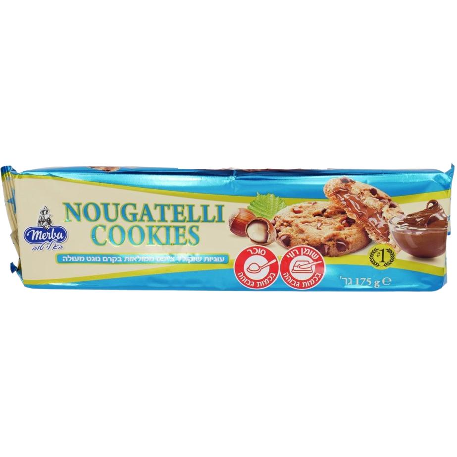 KOSHER NOUGATELLI COOKIES MERBA DAIRY CHALAV STAM 180 GR.