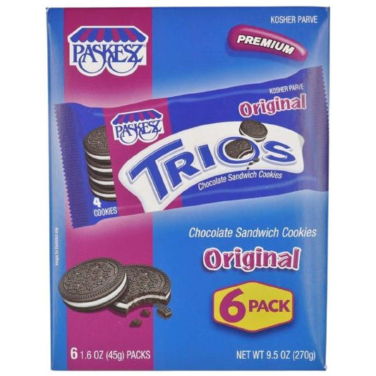 KOSHER ORIGINAL TRIOS SANDWICH COOKIES 6 X 45 GR.  (270 GR.)