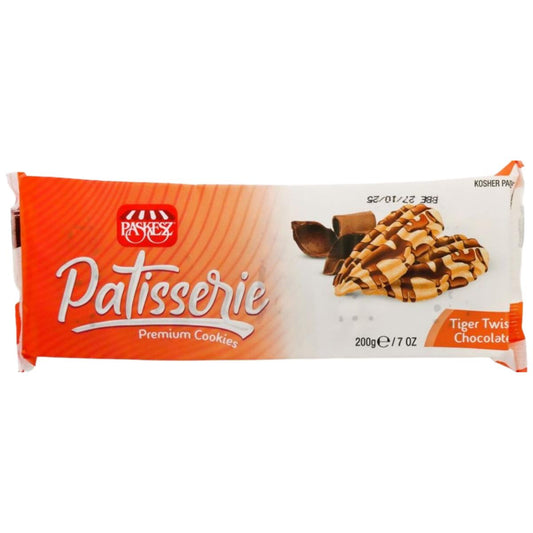 KOSHER PATISSERIE TIGER TWIST CHOCOLATE BISCUITS PASKESZ  200 GR.